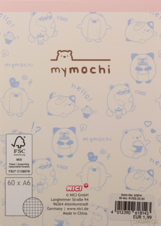 NICI Notes A6 w kratkę 60 kartek 80g