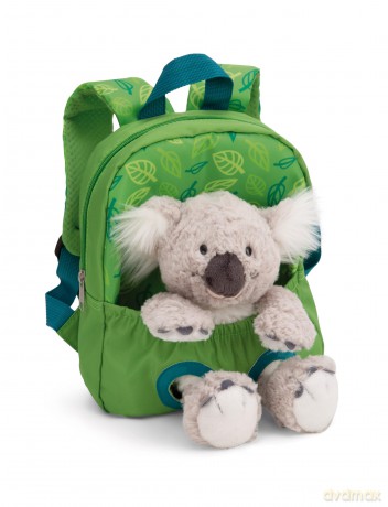 NICI Backpack with soft toy 21x26 cm koala 25 cm green
