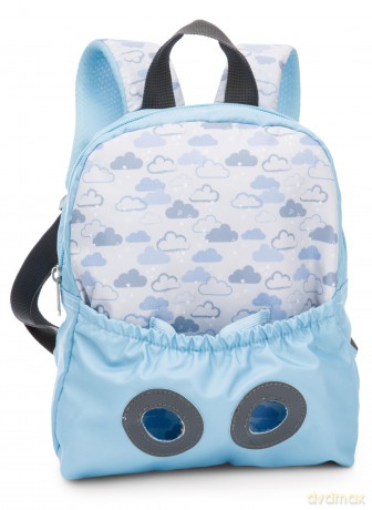 NICI Backpack with soft toy 21x26 cm rabbit 25 cm light blue