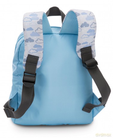 NICI Backpack with soft toy 21x26 cm rabbit 25 cm light blue
