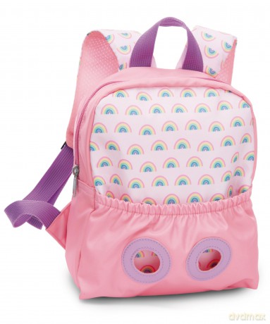 NICI Backpack with soft toy 21x26 cm rabbit 25 cm pink