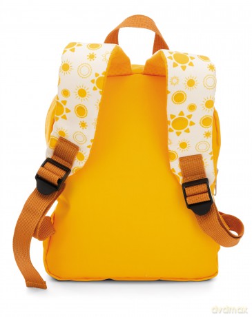 NICI Backpack with soft toy 21x26 cm rabbit 25 cm yellow