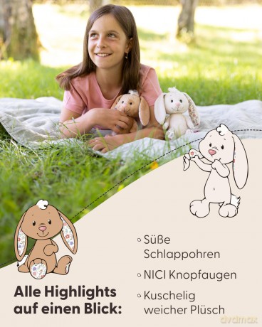 NICI Przytulanka królik kremowy 20 cm