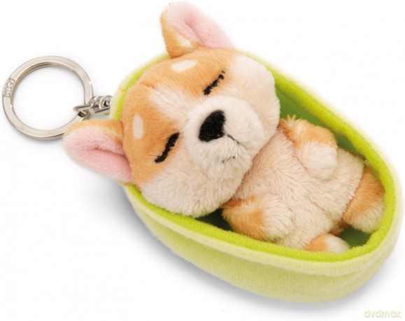 NICI wieszak/brelok na klucze śpiące zwierzątka pies corgi 8cm