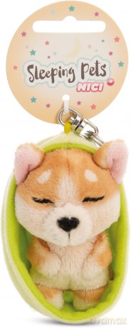 NICI wieszak/brelok na klucze śpiące zwierzątka pies corgi 8cm