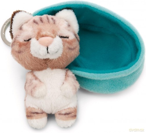 NICI wieszak/brelok na klucze śpiące zwierzątka kot brązowy 8cm