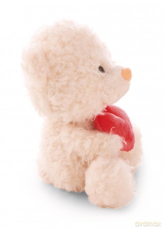 NICI Przytulanka kremowy miś z serduszkiem 18 cm
