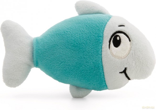NICI Przytulanka kotek calico (trikolor) z rybką 30 cm leżący