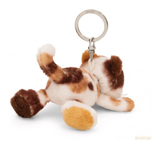 NICI wieszak/brelok na klucze kot calico (trikolor) 10 cm leżący