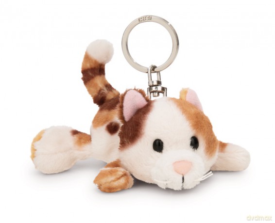 NICI wieszak/brelok na klucze kot calico (trikolor) 10 cm leżący