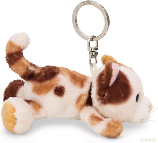 NICI wieszak/brelok na klucze kot calico (trikolor) 10 cm leżący