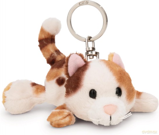NICI wieszak/brelok na klucze kot calico (trikolor) 10 cm leżący