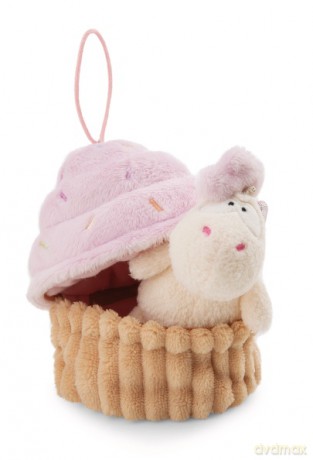 NICI Przytulanka jednorożec Creamy Pink 10 cm w muffince z zawieszką