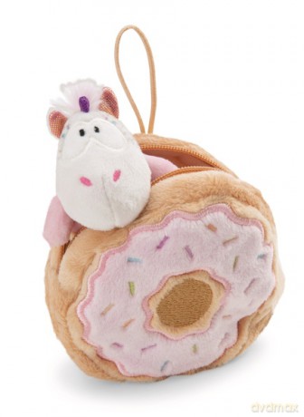 NICI Przytulanka jednorożec Sweety Rainbow 10 cm w donacie z zawieszką