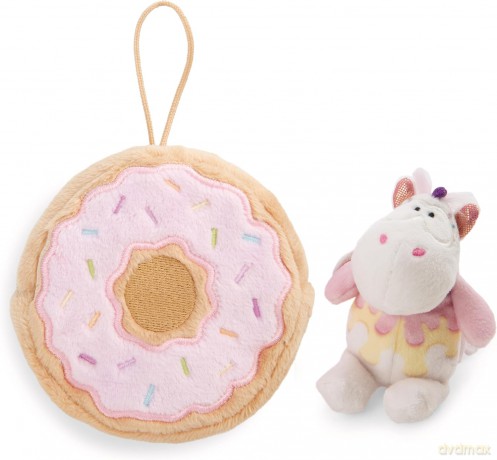 NICI Przytulanka jednorożec Sweety Rainbow 10 cm w donacie z zawieszką