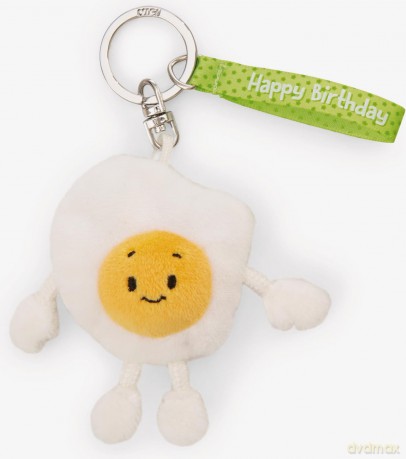 NICI wieszak/brelok na klucze jajko sadzone Happy Birthday 7 cm