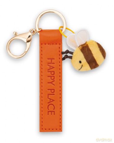 NICI wieszak/brelok na klucze pomarańczowy band z pszczółką Happy Place 10 cm