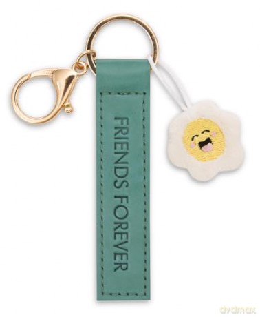 NICI wieszak/brelok na klucze zielony band z kwiatkiem Friends Forever 10 cm