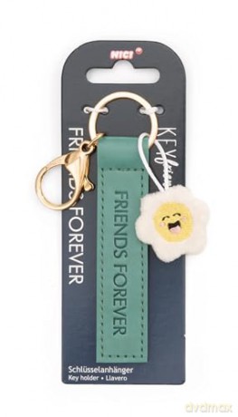 NICI wieszak/brelok na klucze zielony band z kwiatkiem Friends Forever 10 cm