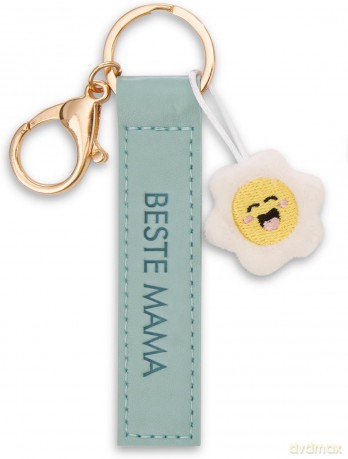 NICI wieszak/brelok na klucze turkusowy band z kwiatkiem Beste Mama 10 cm
