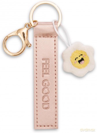 NICI wieszak/brelok na klucze różowy band z kwiatkiem Feel good10 cm