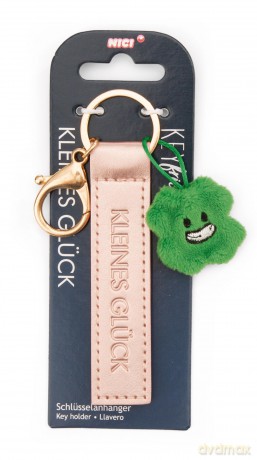 NICI wieszak/brelok na klucze różowy band z koniczynką Kleines Glück 10 cm