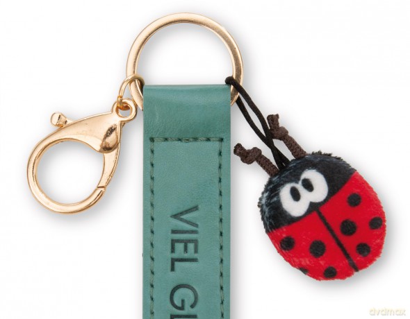 NICI wieszak/brelok na klucze zielony band z biedronką Viel Glück! 10 cm