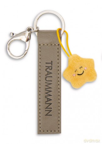 NICI wieszak/brelok na klucze oliwkowy band z gwiazdką Traummann 10 cm