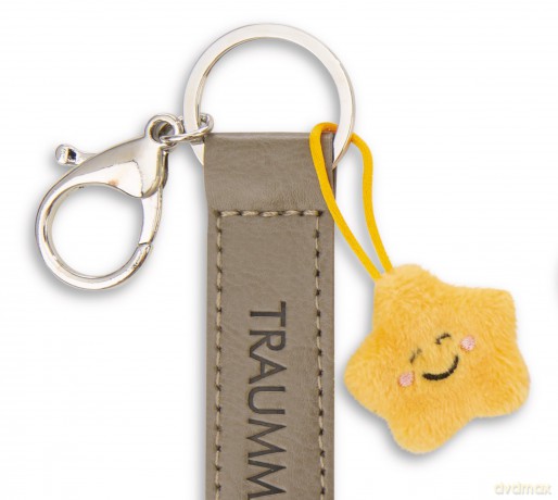 NICI wieszak/brelok na klucze oliwkowy band z gwiazdką Traummann 10 cm