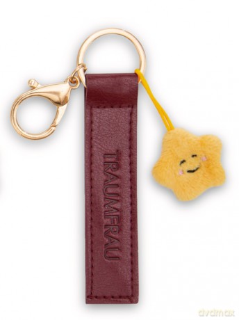 NICI wieszak/brelok na klucze czerwony band z gwiazdką Traumfrau 10 cm