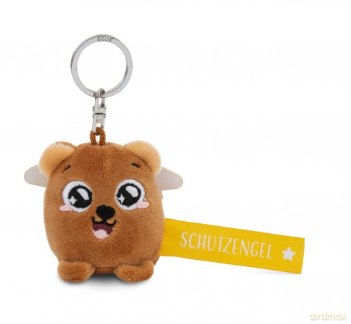 NICI wieszak/brelok na klucze miś z żółtą wstążką Schutzengel! 5 cm