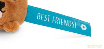 NICI wieszak/brelok na klucze miś z niebieską wstążką Best Friends! 5 cm