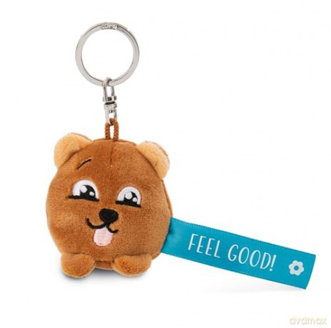 NICI wieszak/brelok na klucze miś z niebieską wstążką Feel Good! 5 cm