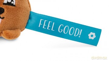NICI wieszak/brelok na klucze miś z niebieską wstążką Feel Good! 5 cm