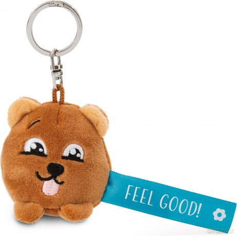 NICI wieszak/brelok na klucze miś z niebieską wstążką Feel Good! 5 cm