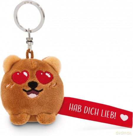 NICI wieszak/brelok na klucze miś z czerwoną wstążką Hab dich lieb! 5 cm