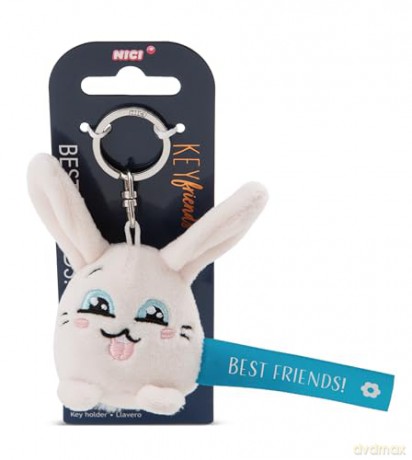 NICI wieszak/brelok na klucze królik z niebieską wstążką Best Friends! 5 cm