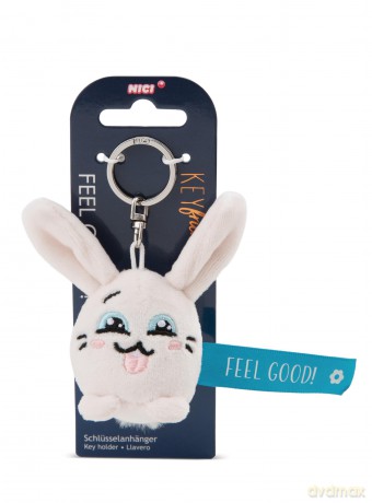 NICI wieszak/brelok na klucze królik z niebieską wstążką Feel Good! 5 cm