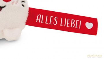 NICI wieszak/brelok na klucze królik z czerwoną wstążką Alles Liebe! 5 cm