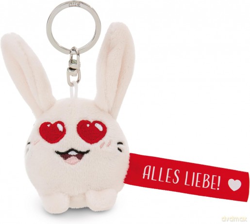 NICI wieszak/brelok na klucze królik z czerwoną wstążką Alles Liebe! 5 cm