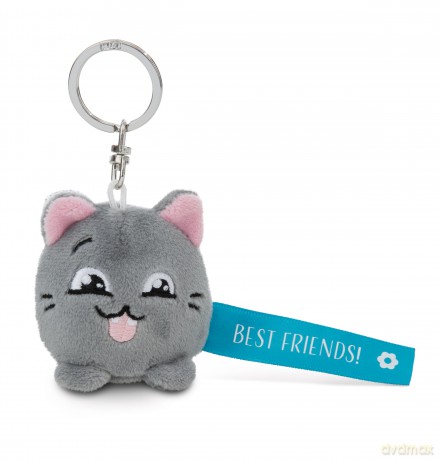 NICI wieszak/brelok na klucze kotek z niebieską wstążką Best Friends! 5 cm