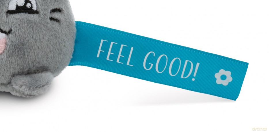 NICI wieszak/brelok na klucze kotek z niebieską wstążką Feel Good! 5 cm