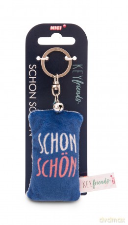 NICI wieszak/brelok na klucze mini podusia "Schon schön" 8cm z dwoneczkiem