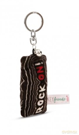 NICI wieszak/brelok na klucze mini podusia "Rock on!" 8cm z dwoneczkiem