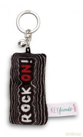 NICI wieszak/brelok na klucze mini podusia "Rock on!" 8cm z dwoneczkiem