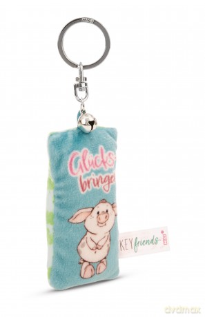 NICI wieszak/brelok na klucze mini podusia "Glücksbringer" 8cm z dwoneczkiem