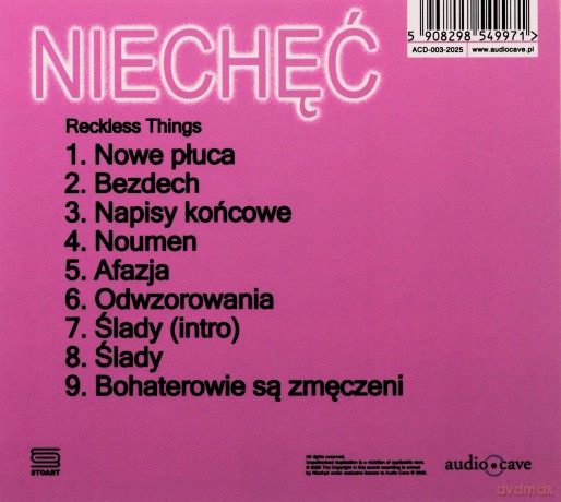 Niechęć: Reckless Things [CD]