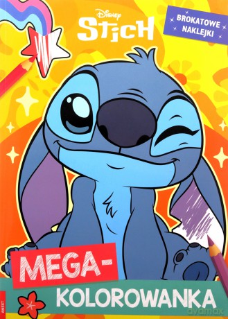 Disney Stich Mega kolorowanka brokatowe naklejki KOLB-9101 [KSIĄŻKA]
