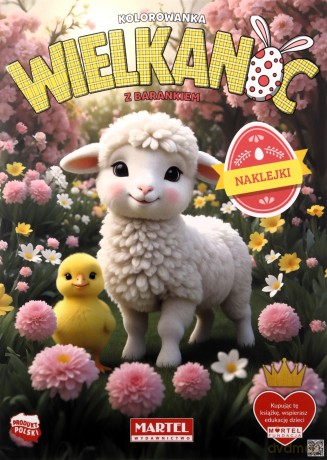 Kolorowanka Wielkanoc z barankiem + naklejki - Agata Niemirska [KSIĄŻKA]