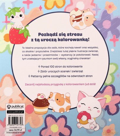 Najsłodsza kolorowanka ever. Pokoloruj rysunki kawaii [KSIĄŻKA]